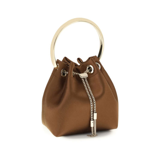 Brown Silk Shoulder Bag