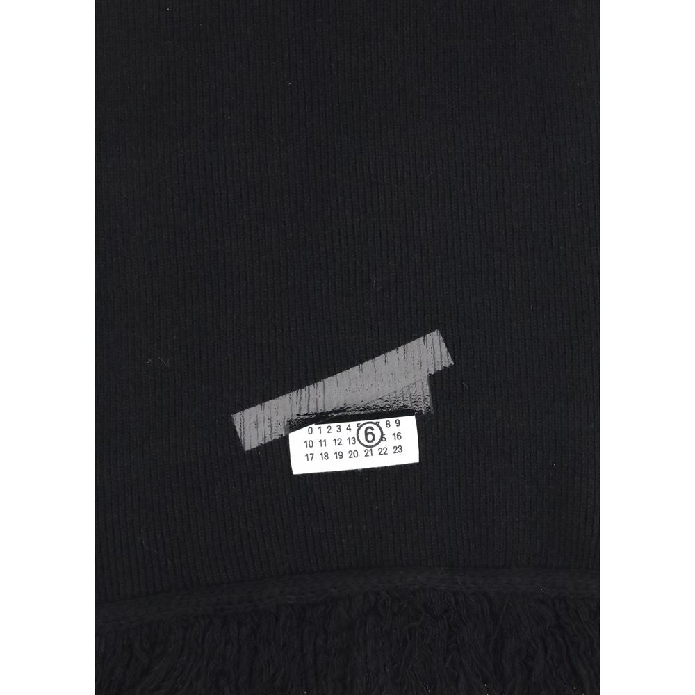 Black Wool Scarf MM6
