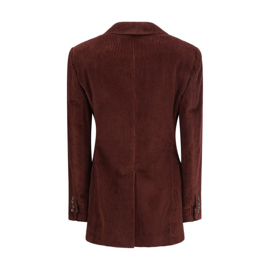 Bordeaux Cotton Coat Brunello Cucinelli