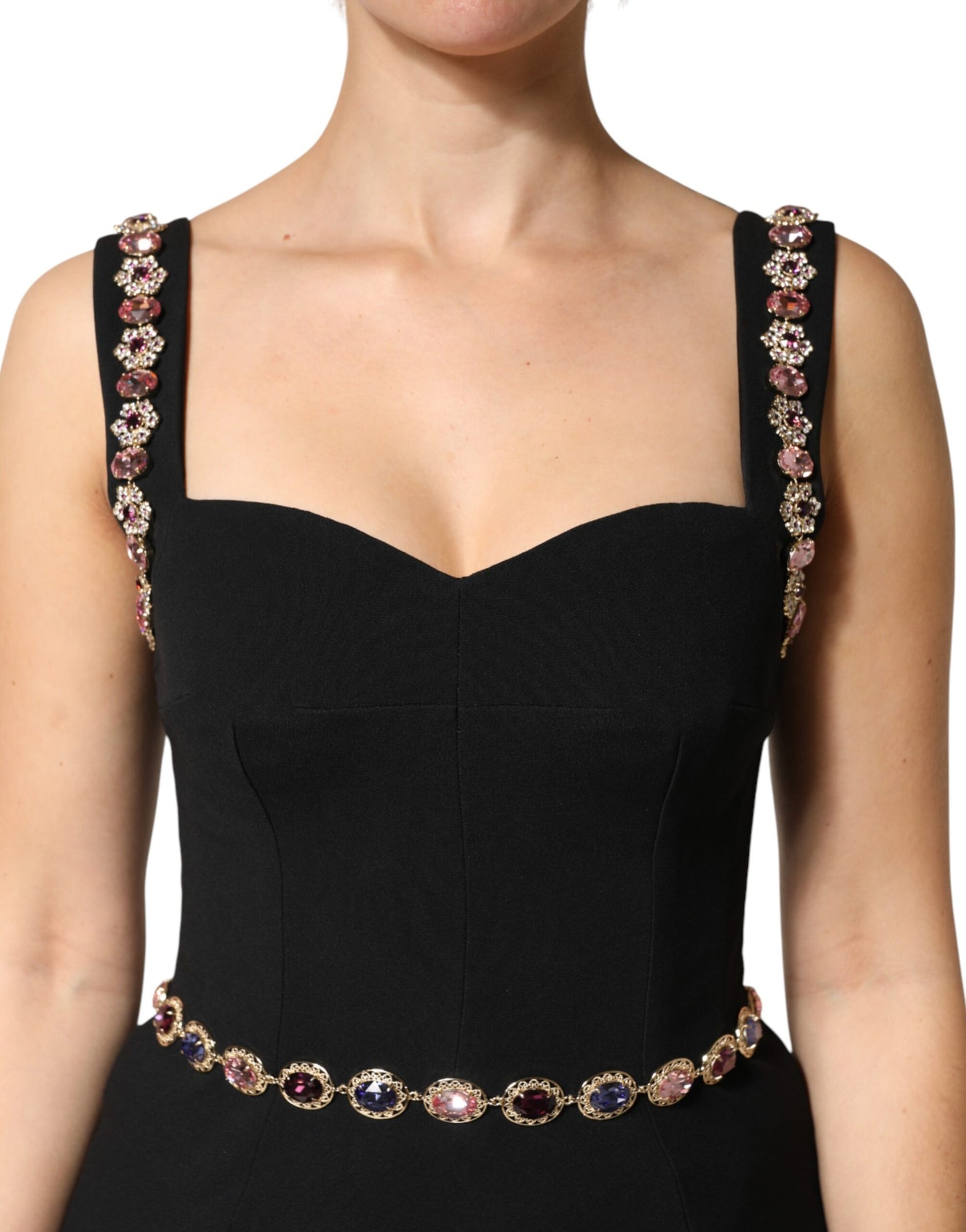 Black Embellished Sheath MermaidGown Dress Dress Dolce & Gabbana
