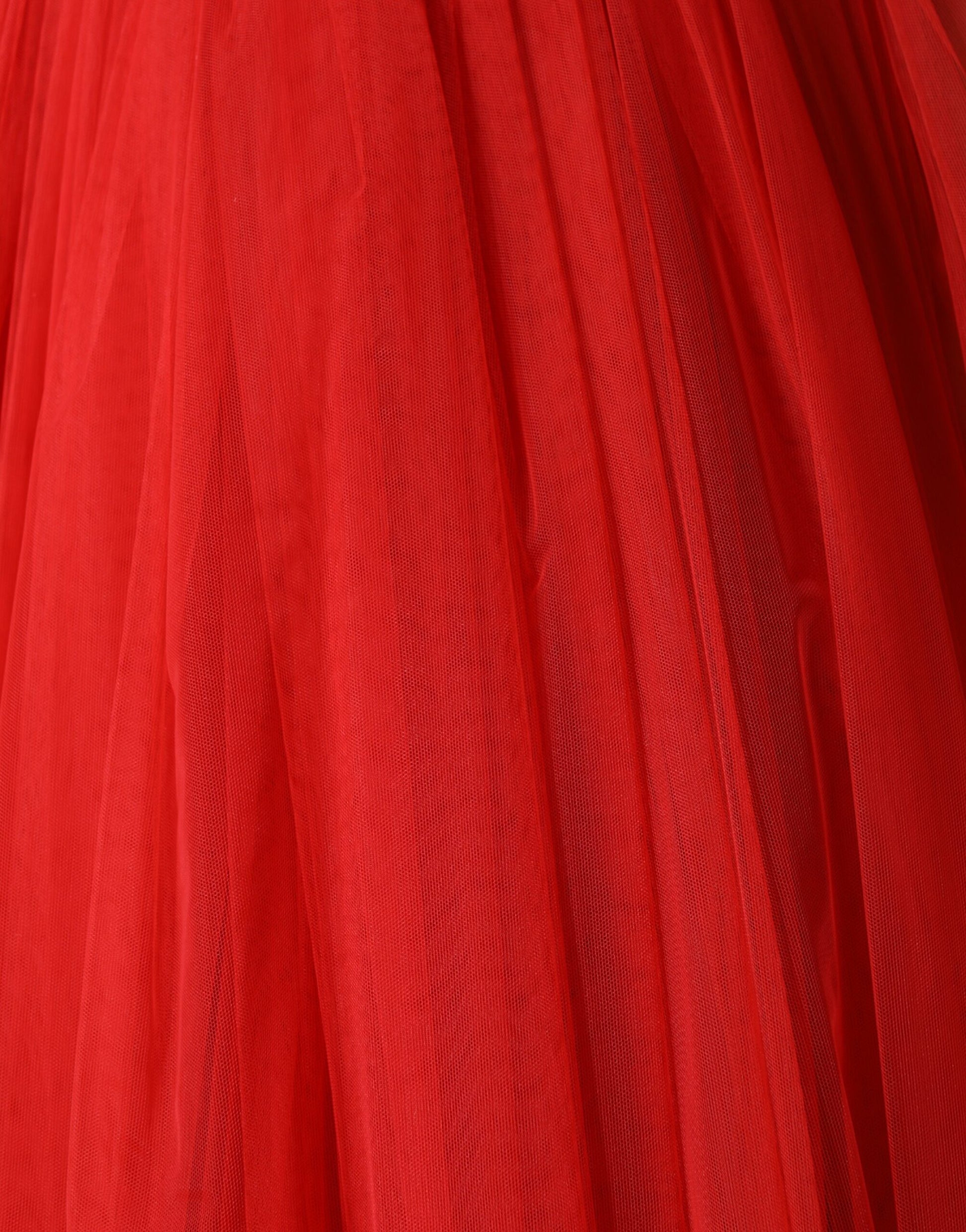 Red Floral Off Shoulder A-line Gown Dress Dress Dolce & Gabbana