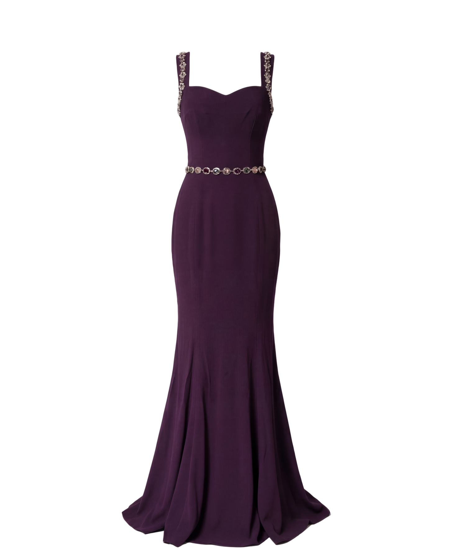 Violet Embellished Sheath Mermaid Gown Dress Dress Dolce & Gabbana