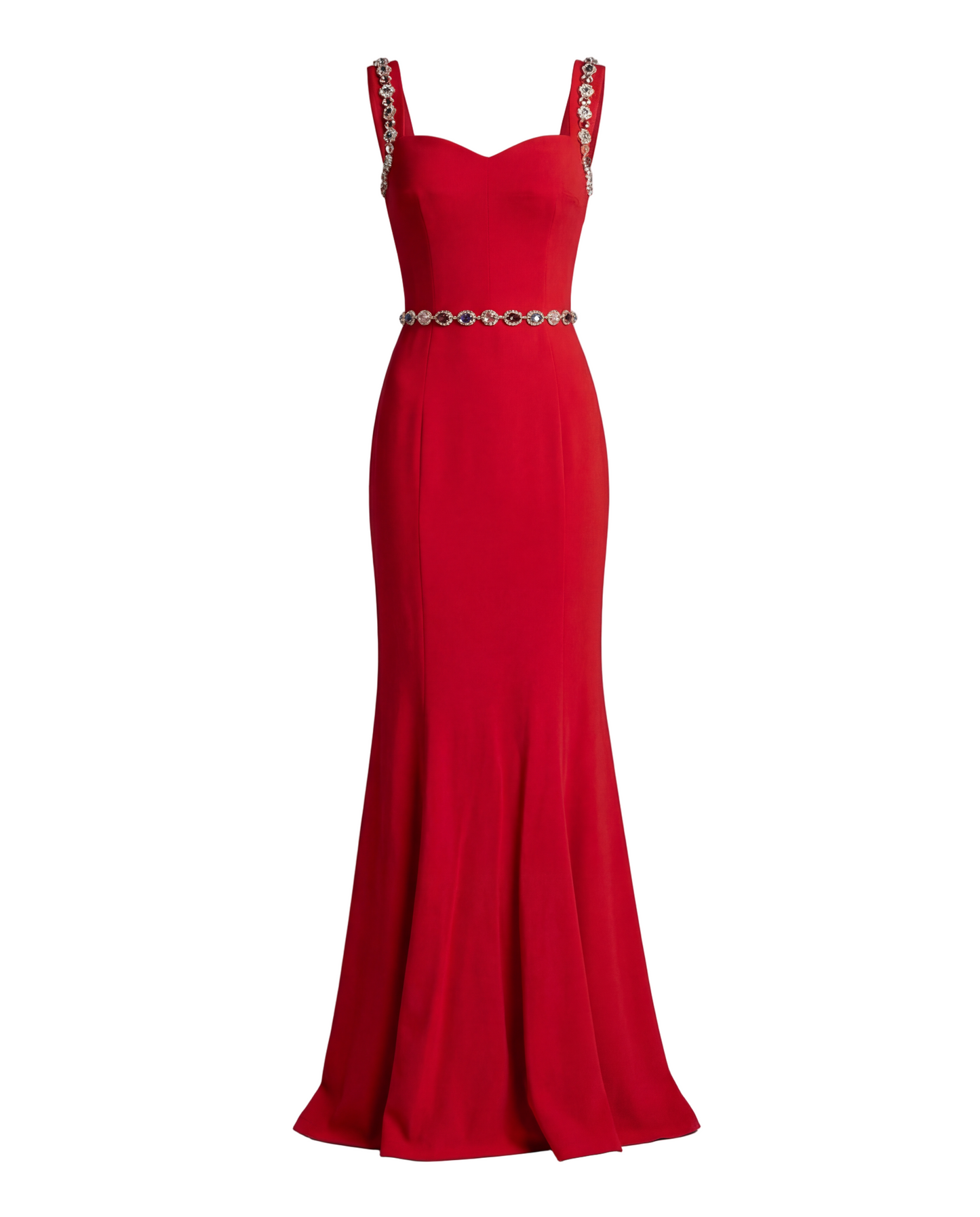 Red Embellished Sheath Mermaid Gown Dress Dress Dolce & Gabbana