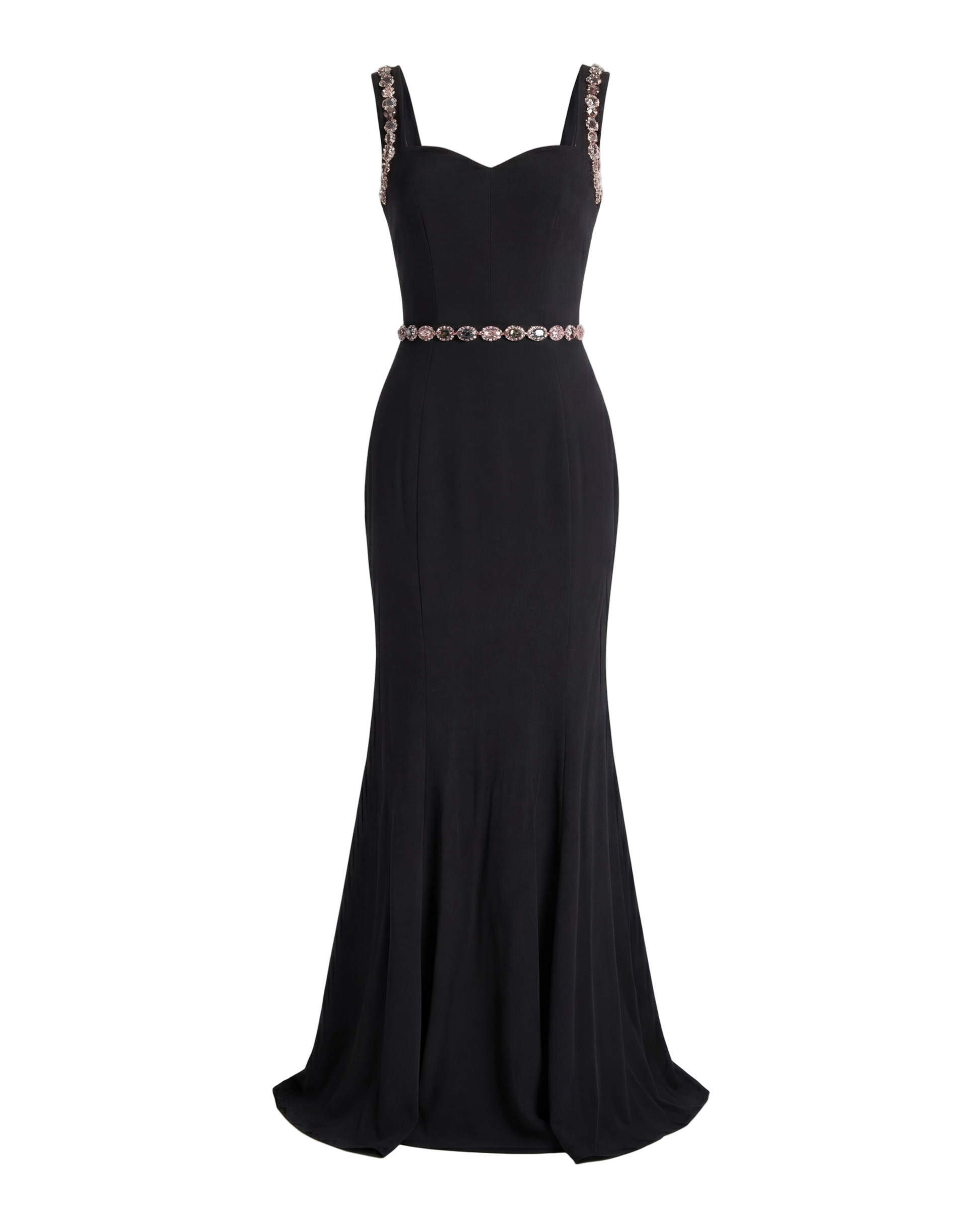 Black Embellished Sheath MermaidGown Dress Dress Dolce & Gabbana