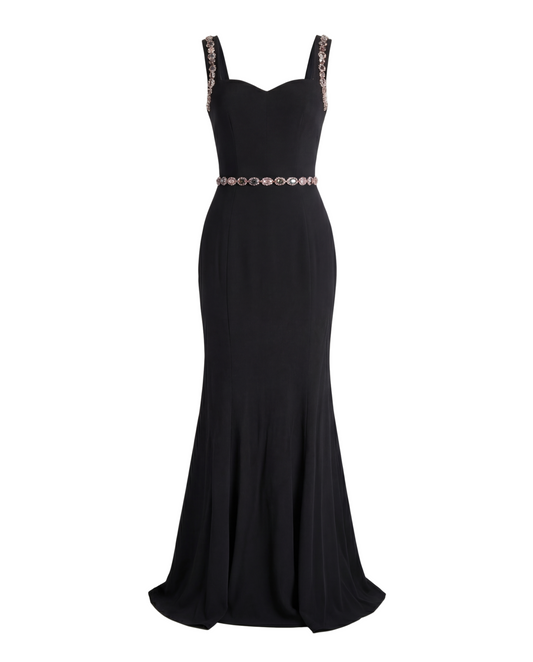 Black Embellished Sheath MermaidGown Dress Dress Dolce & Gabbana